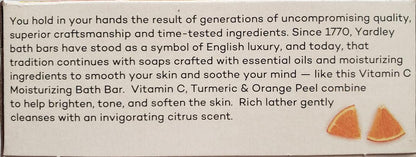 Yardley London Vitamin C Bath Bar with Turmeric & Orange Peel – Pack of 3 (4oz Each)