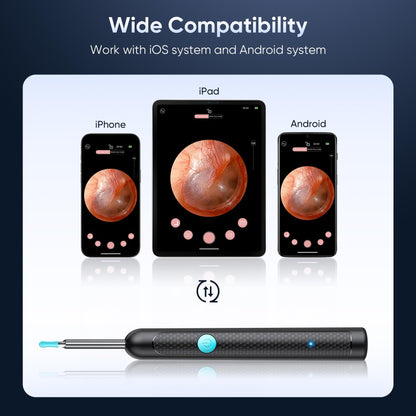 Yardstick Ear Wax Removal Kit with 1296P Camera & 6 LED Lights – Ear Canal Cleaner for iOS & Android