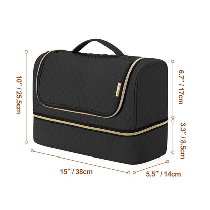 Yarwo Large Airwrap Storage Bag for Shark FlexStyle – Double-Layer Travel Case (Bag Only) – Black