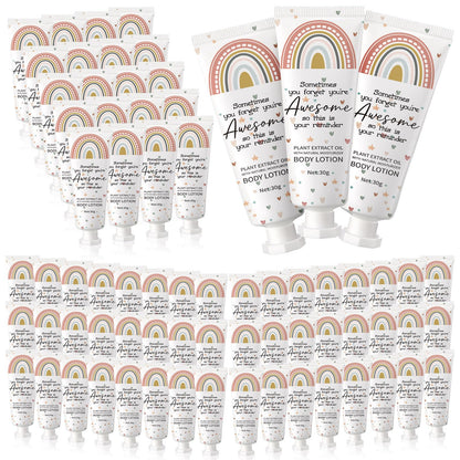 Yaryang 48-Pack Rainbow Boho Thank You Body Lotion Gifts – Travel-Size Office Team Gift Set