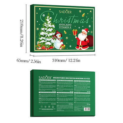 Yasovigi Christmas Avocado Skincare Gift Set – 6-Piece Deep Moisturizing Kit