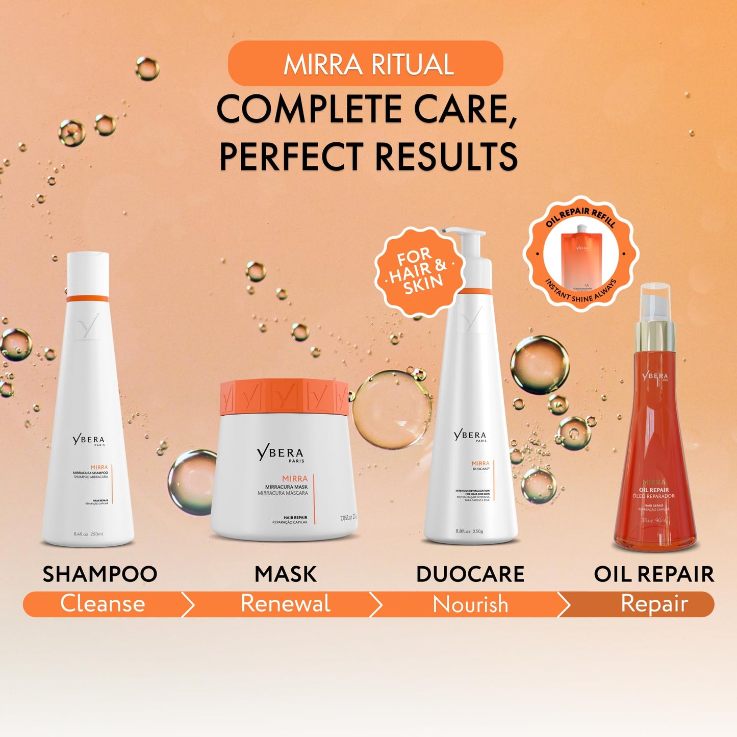 Ybera Mirra Oil Repair – Premium Hair Oil for Dry & Frizzy Hair | YBERA PARIS