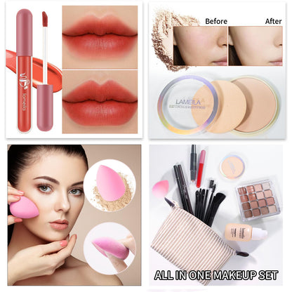 YBUETE Makeup Set Full Kit for Teens & Women | 25-Color Eyeshadow Palette + Foundation & More