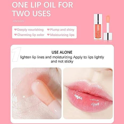 YCNASSS 3 Pcs Plumping Lip Oil – Hydrating Glow, Tint, Long-Lasting Transparent Gloss