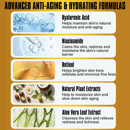 YEALIR Men's Anti-Aging Skincare Kit - Retinol & Hyaluronic Acid