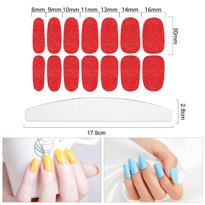 YECIRALA 20 Sheets Bright Color Nail Wraps – 280pc Full Nail Sticker Set