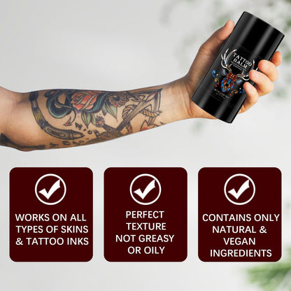 Yecuce Tattoo Aftercare Butter Balm – 2.6 oz Natural Organic Moisturizer for New & Old Tattoos