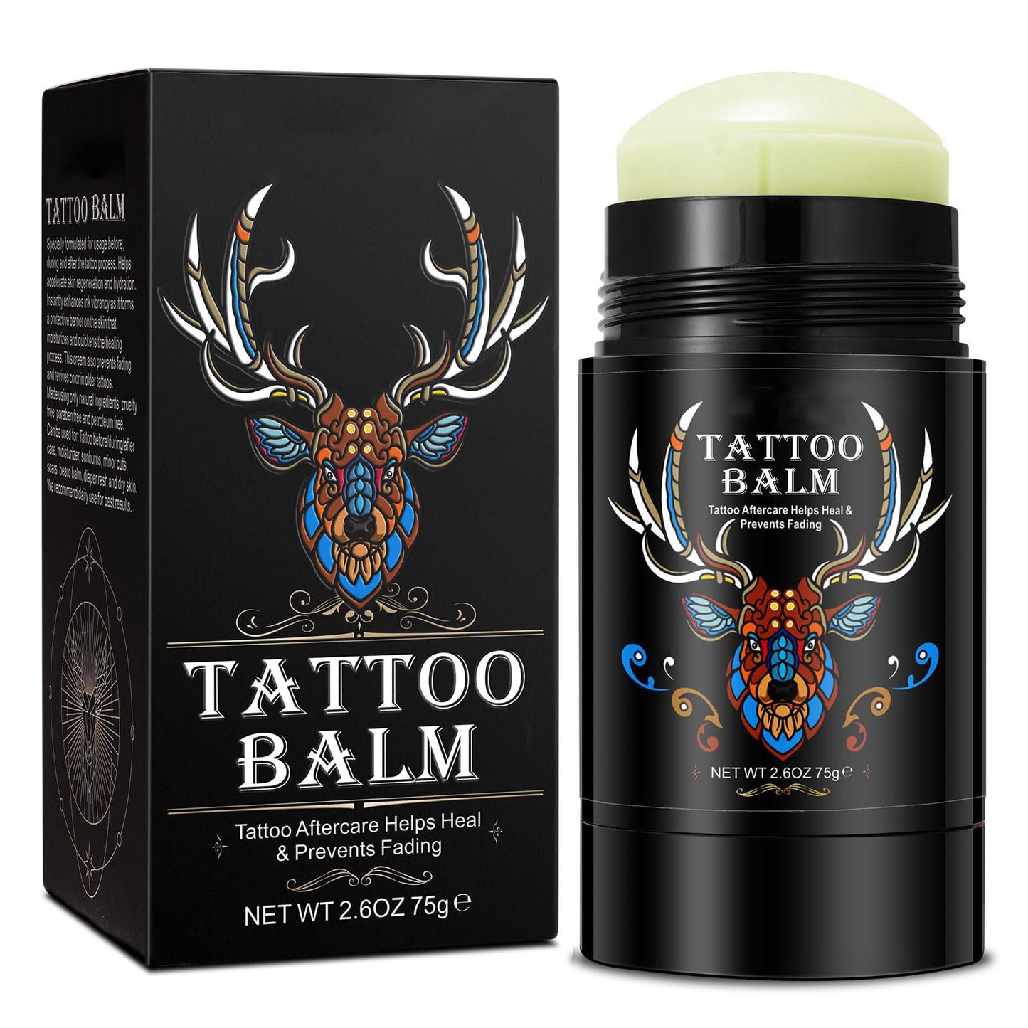 Yecuce Tattoo Aftercare Butter Balm – 2.6 oz Natural Organic Moisturizer for New & Old Tattoos