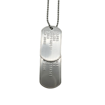 Yelena Belova 'BLACK WIDOW' Military Dog Tags - Costume Cosplay Prop Replica- Stainless Steel Chains Included