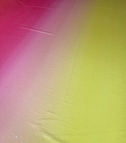 Yellow Pink Ombre Sequin Fabric for Dresses