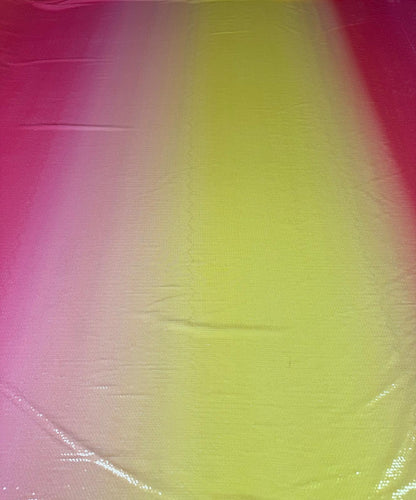 Yellow Pink Ombre Sequin Fabric for Dresses