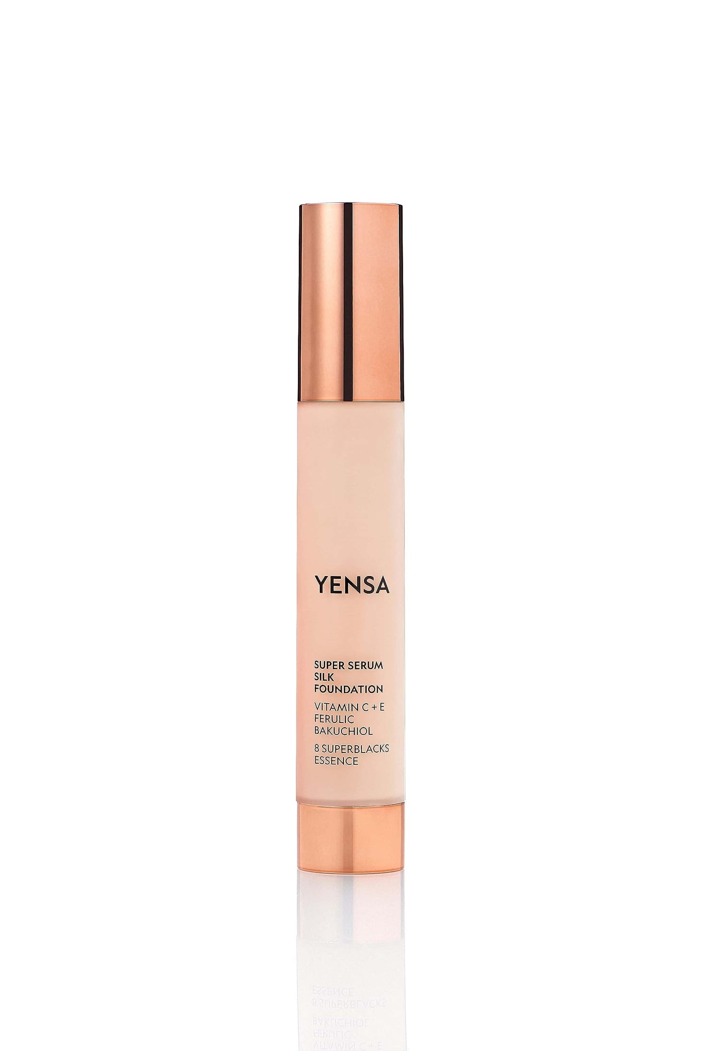 YENSA Serum Foundation Makeup - Super Silk Full Coverage with Peptides & Vitamin C (Light 1, 1 oz)