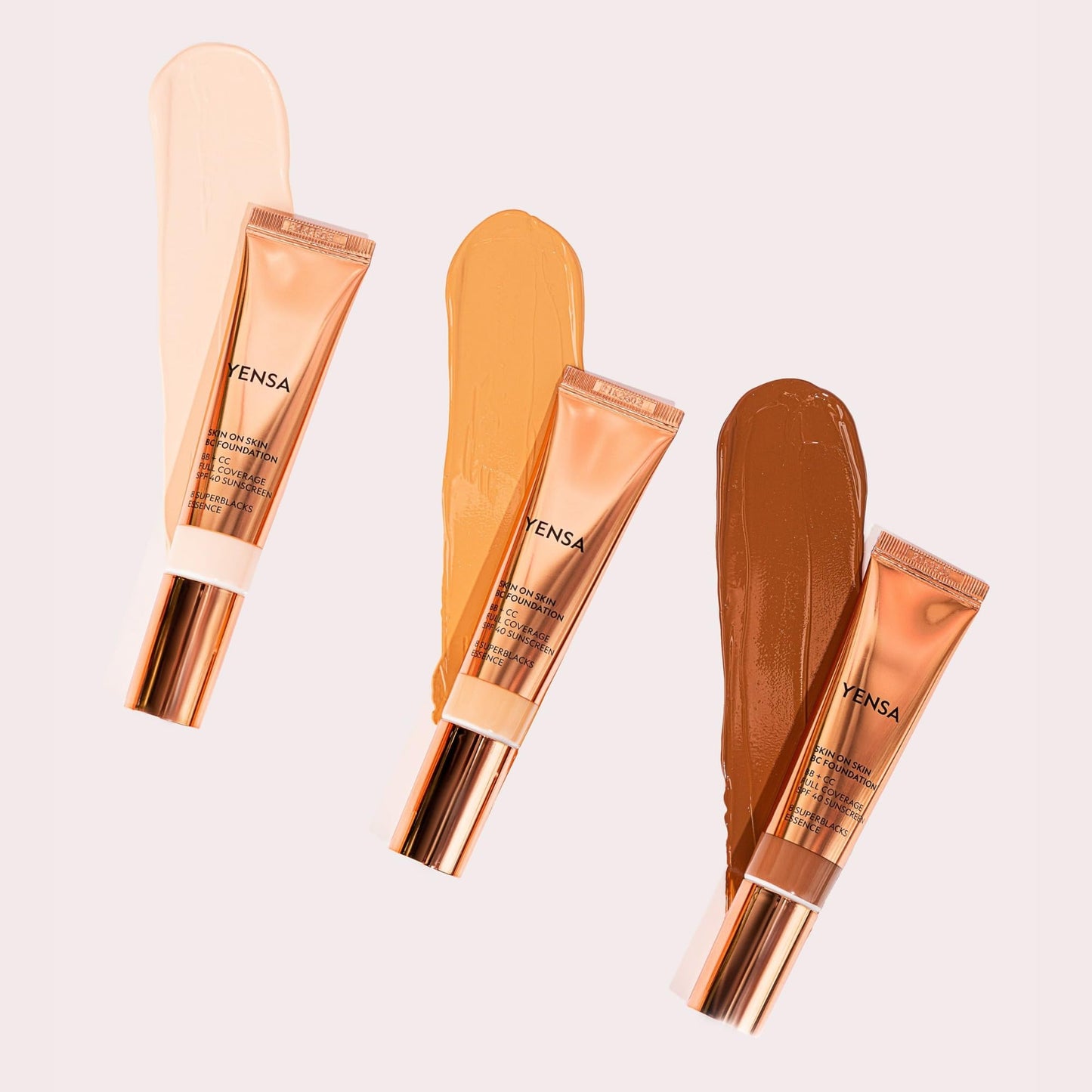 YENSA Skin on Skin BC Foundation – Buildable Full Coverage, SPF 40 (Fair Warm)