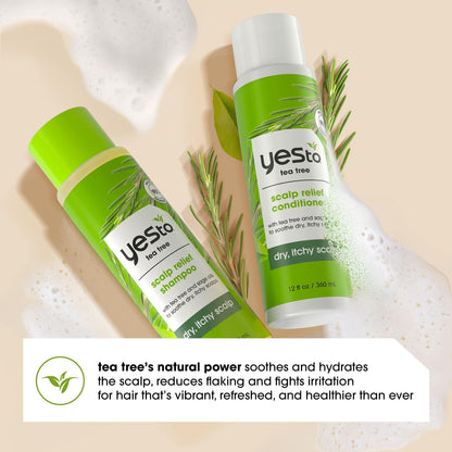 Yes To Tea Tree & Sage Oil Shampoo & Conditioner – Soothes Dry Scalp, Vegan & Cruelty-Free
