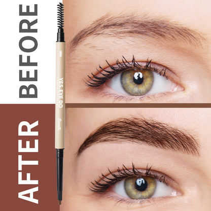 YES.EYE DO Taupe Eyebrow Pencil — Ultra-Fine, Dual-Ended, Waterproof, 8 Colors