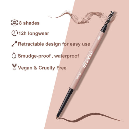 YES.EYE DO Light Grey Eyebrow Pencil for Older Women – Ultra Fine, Hair-Like Strokes, Waterproof