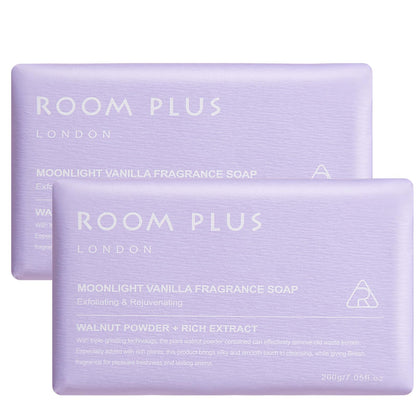 YESUN Fragrance Bar Soap – 2-Pack, 14 oz, Organic Oils, Floral Scent, Walnut Powder Exfoliation