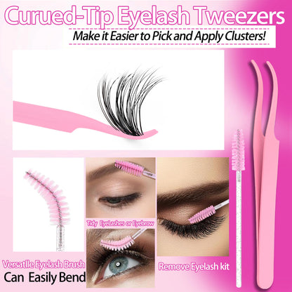YIDUO YlDUO Lashes Clusters Kit – 835 Pcs, 7-Style Mix, C-Curl DIY Extensions Kit 9–18mm