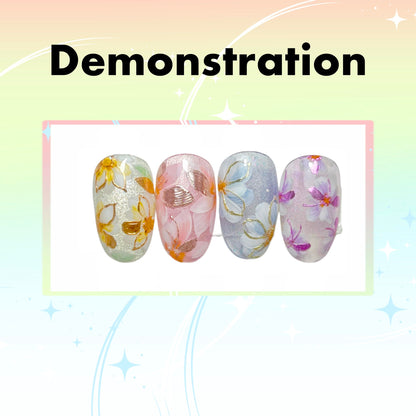 YJMyujimi Nail Gel Sculpture Gel 5g – Black & White Chrome, Clear Stroke, Non-Wipe