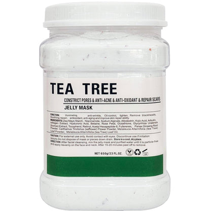 YMEYFAN Tea Tree Jelly Mask Powder - Hydrating Peel-Off Facial Mask, 23 fl oz