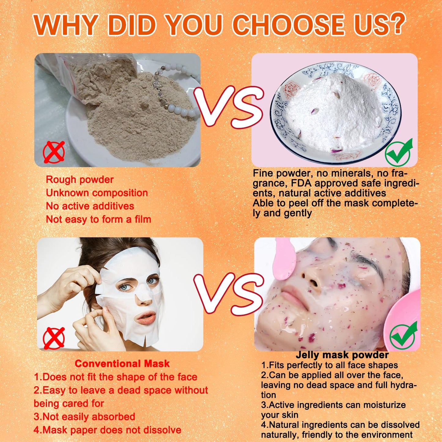 YMEYFAN Jelly Mask for Facials Professional – Vitamin C Jelly Mask Powder for Radiant Skin
