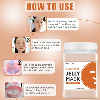 YMEYFAN Jelly Mask for Facials Professional – Vitamin C Jelly Mask Powder for Radiant Skin