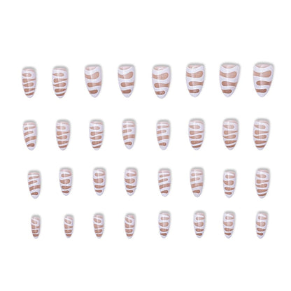 YN Young Nails Press On Nails – Glue-On Nails for Women, Medium Oval, Includes Glue, File & Tabs (Mommi White)