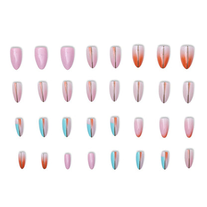 YN Young Nails Lunar Pop Press-On Nails - Glue-On Kit for Women, Medium Oval