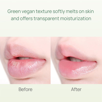 YNM Fresh Green Lip Balm – Vegan, Fragrance-Free with Centella & Ceramide NP