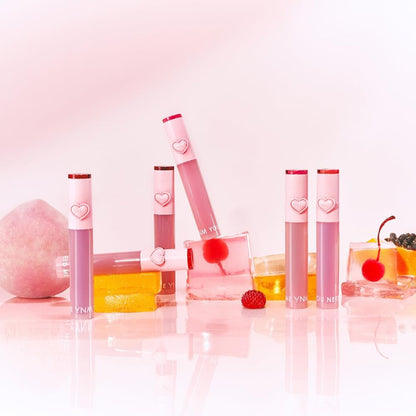 YNM Heart Jelling Tint Peach Jelling – Long-Lasting K-Beauty Lip Tint with Built-In Silicone Brush