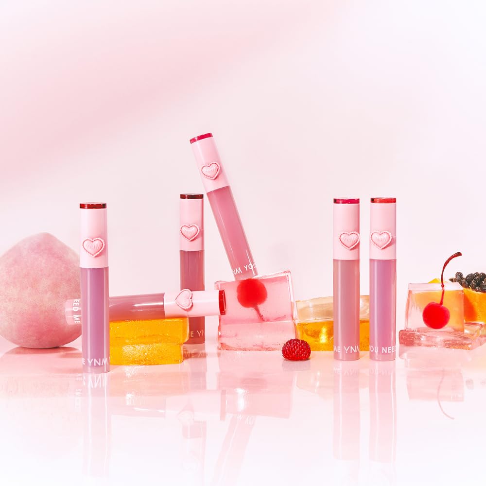 YNM Heart Jelling Tint Apricot Jelling – Long-Lasting K-Beauty Lip Tint with Built-In Brush