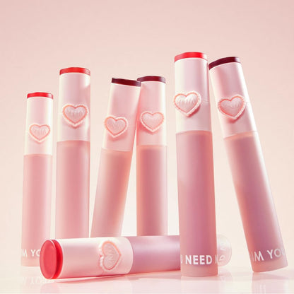 YNM Matte Veil Tint Rose Veil – Long-Lasting K-Beauty Lip Tint with Built-In Silicone Brush