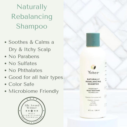 Yobee Rebalancing Shampoo – Probiotic, Sulfate-Free Scalp Care for Dandruff & Itch