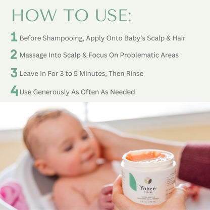 Yobee Ultra Gentle Scalp Mask – Probiotic Dry Scalp Care for Babies (4 oz)