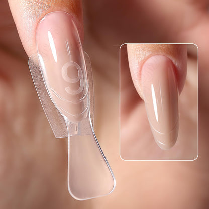 YOKE FELLOW Original Sandwich Nails Dual Forms – 240 Pcs Nail Mold for Quick Extensions (No Paper Forms, 15 Sizes)