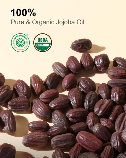 Yoken Organic Jojoba Oil – 16 fl oz USDA Certified, 100% Pure & Natural