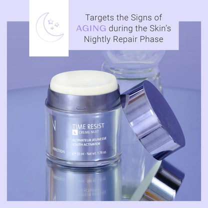 Yonka Time Resist Nuit – Anti-Aging Night Cream with Youth Activating Complex & Shea Butter | Paraben-Free | 1.76 oz