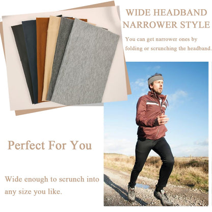 YONUF Wide Headbands For Women - Stretchy, Non-Slip Hair Bands in 6-Pack