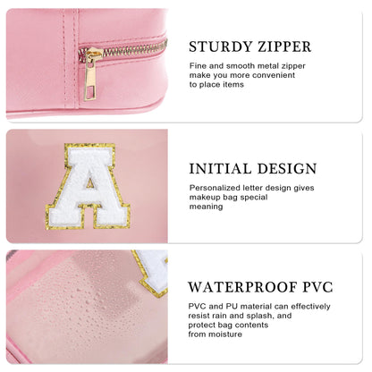 YOOLIFE Clear Makeup Bag – Valentine Gift for Teens & Teachers, Travel Essentials (Pink)