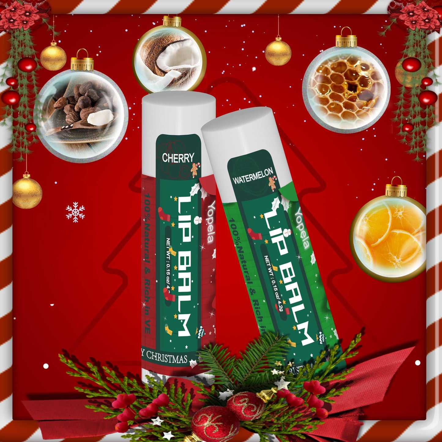 Yopela 76-Pack Christmas Lip Balm Bulk – 19 Flavors, Vitamin E & Coconut Oil