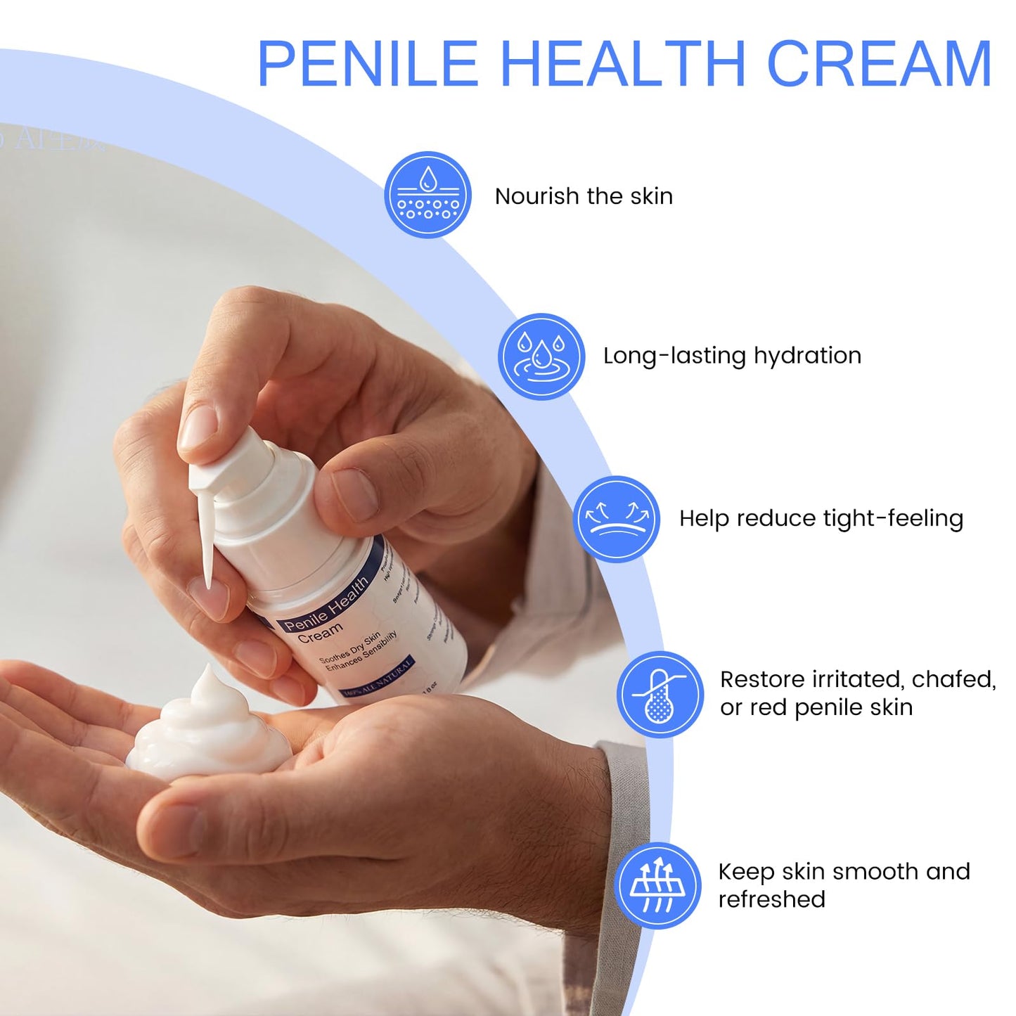 YOTRI Premium Penile Health Creme for Men – Natural Moisturizer & Skin Hydration
