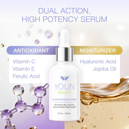 YOUN Beauty 20% Vitamin C Serum with Hyaluronic Acid – Antioxidant Face Serum by Dr. Anthony Youn | 60 ml