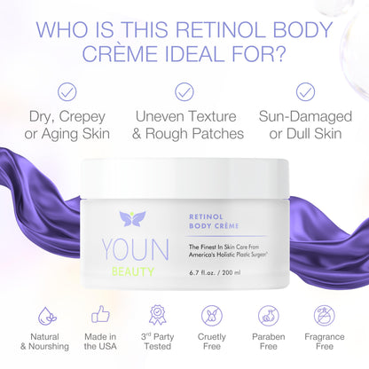 YOUN Beauty Retinol Body Creme by Dr. Anthony Youn | Firming & Hydrating Retinol Lotion for Body