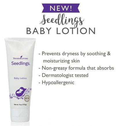 Young Living Seedlings Baby Lotion – Hypoallergenic, Gentle Hydration for Delicate Infant Skin (4 oz)