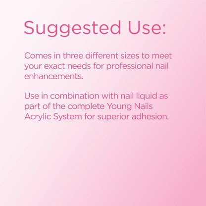 Young Nails Acrylic Core Powder – Self-Leveling Nail Powder, 660g, Clear/Nude/Pink/White