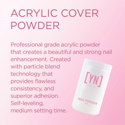 Young Nails Acrylic Cover Powder Bare 660g | Self-Leveling, Strong Nail Enhancer