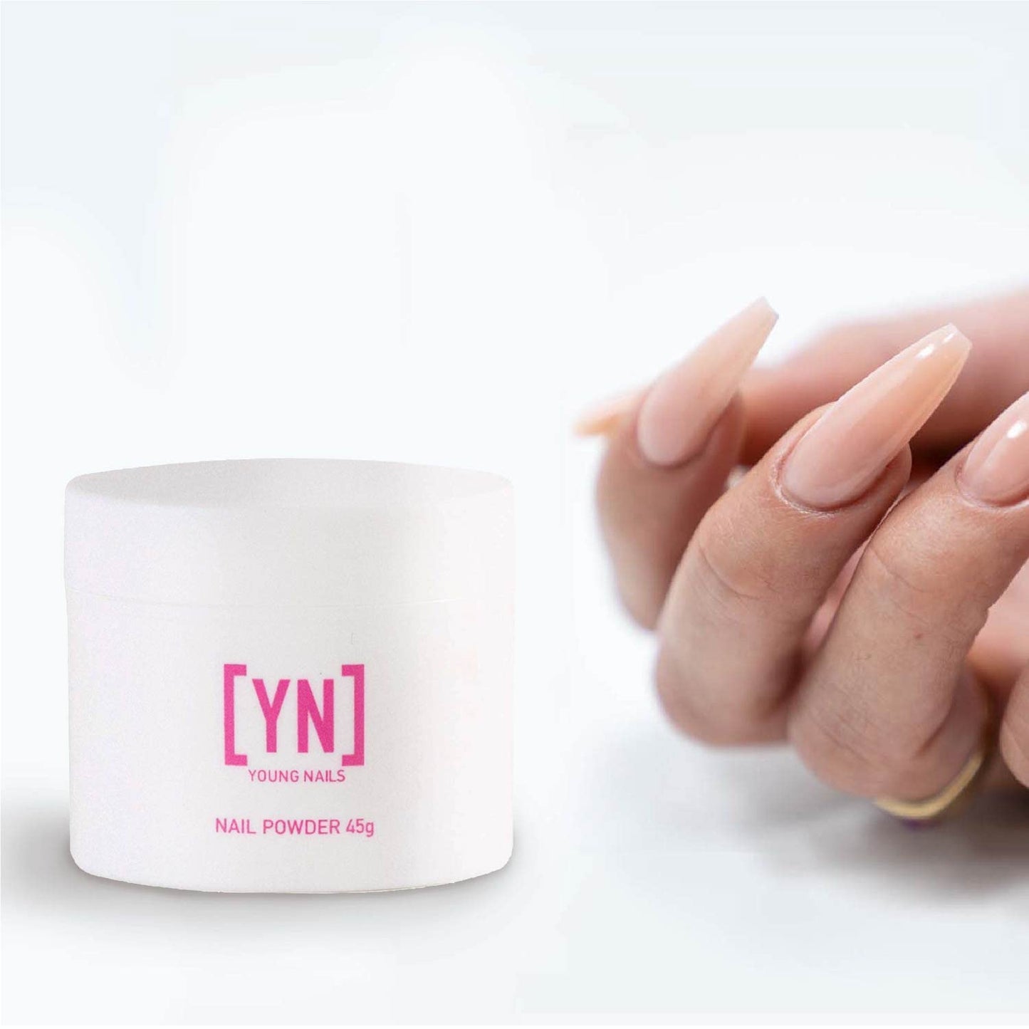 Young Nails Acrylic Cover Powder Bare – 2.99 oz | Self-Leveling & Quick-Set