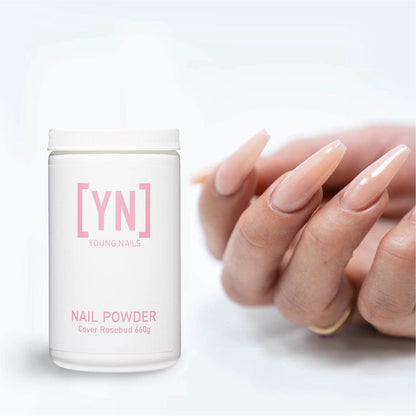 Young Nails Acrylic Powders, Cover – Flawless Consistency & Superior Adhesion | 75s Set Time