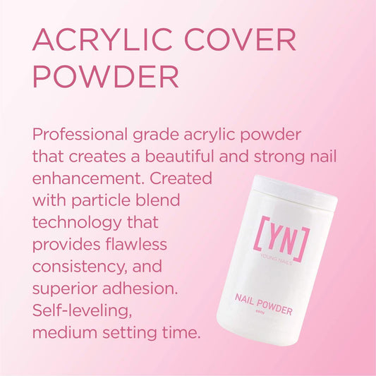 Young Nails Acrylic Powders Cover – Flawless Consistency, Superior Adhesion, 75-Second Set (45g / 85g / 660g)