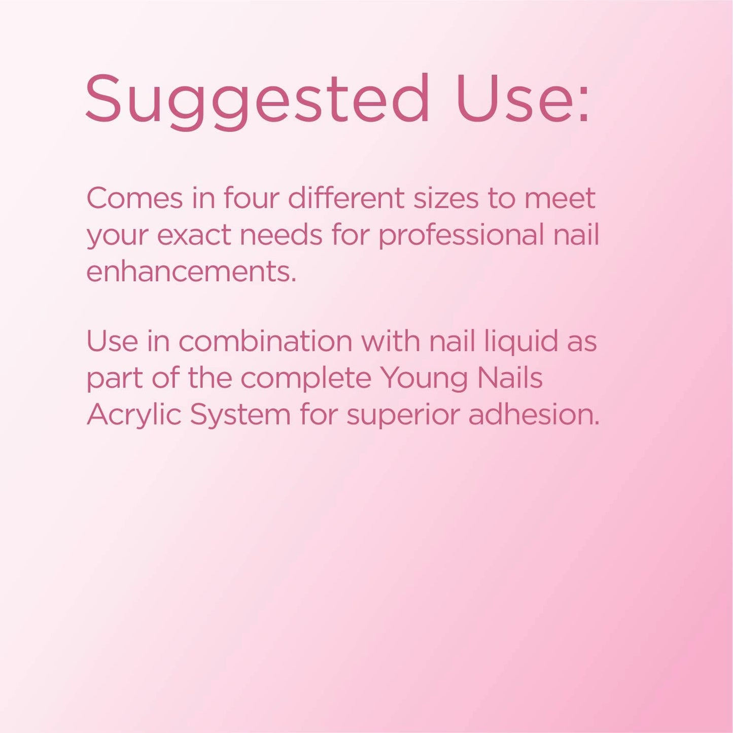 Young Nails Acrylic Speed Powder – Self-Leveling, 60-Second Set, Clear/Nude/Pink/White, 2268g